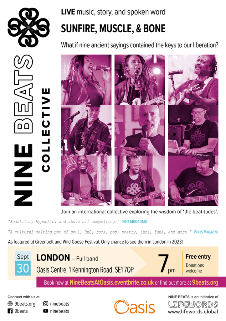 Tour promo London flyer showing images of artists and details of event